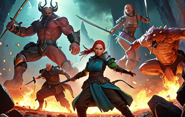 **

A vibrant, dynamic scene depicting a diverse team of characters from "Re:1999" mid-battle. Focus on Lilya unleashing a powerful AoE attack, with Schneider providing support and healing. The background should be rich with detail, showcasing the game's unique art style. Include visual elements to emphasize the synergy between the characters' abilities. Consider elements that suggest Polish folklore or mythology subtly woven into the scene's background or character designs to resonate with the target audience.

**
